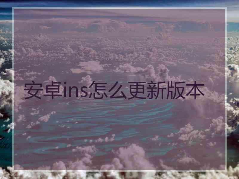 安卓ins怎么更新版本
