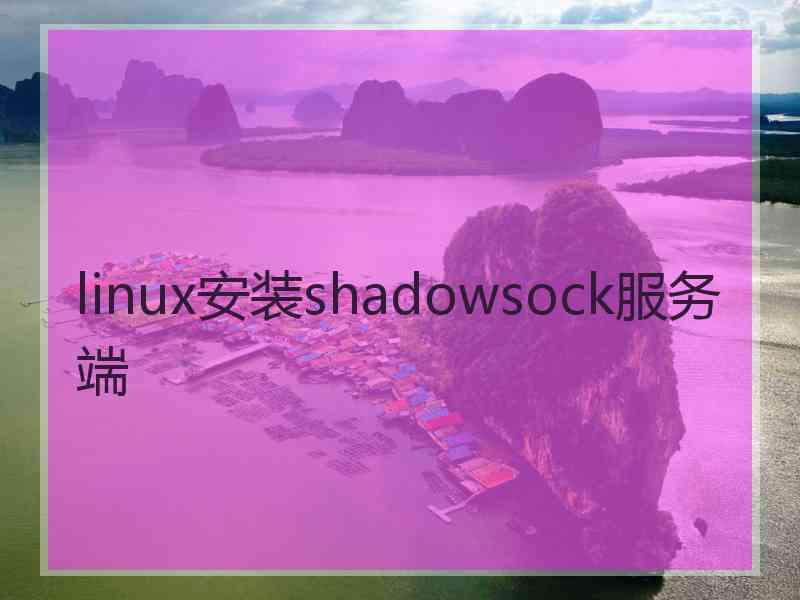 linux安装shadowsock服务端