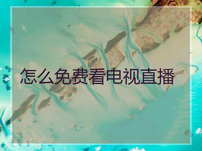 怎么免费看电视直播