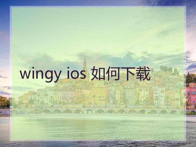 wingy ios 如何下载