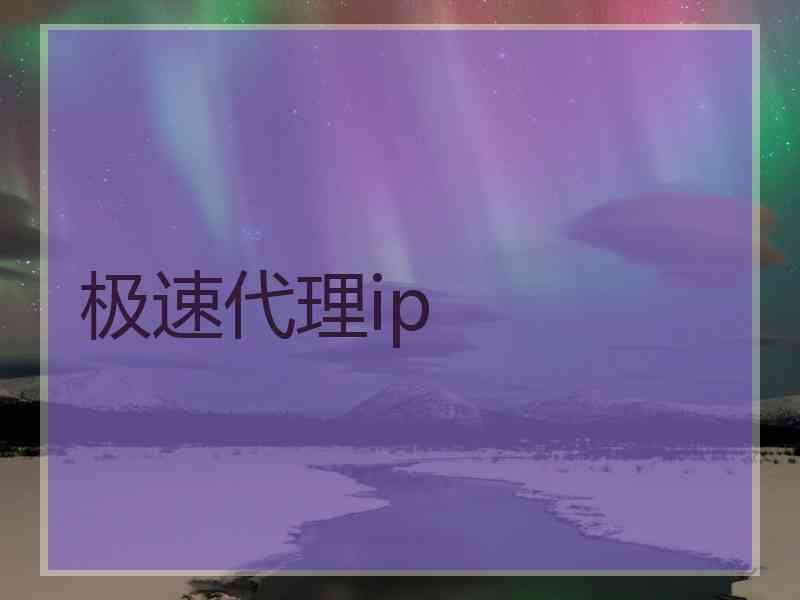 极速代理ip