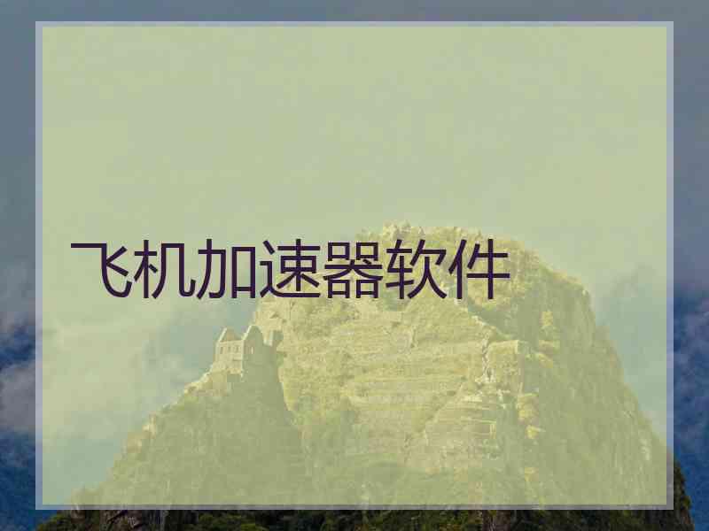 飞机加速器软件