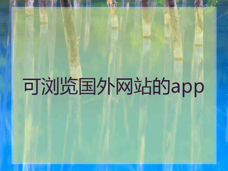 可浏览国外网站的app