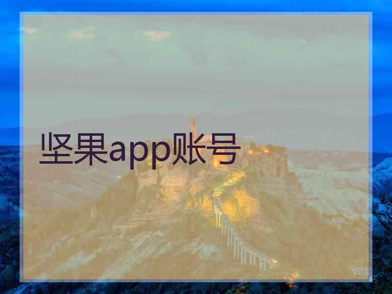 坚果app账号