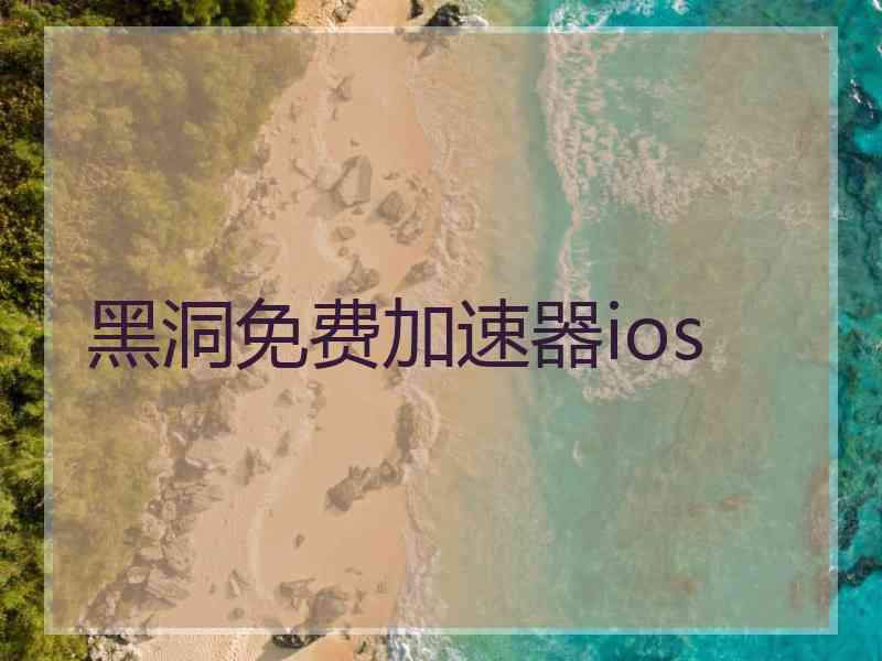 黑洞免费加速器ios