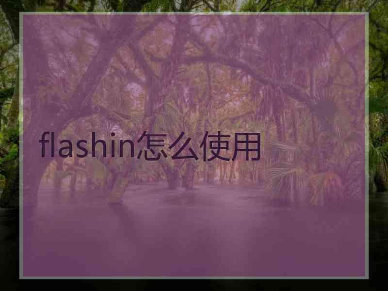 flashin怎么使用