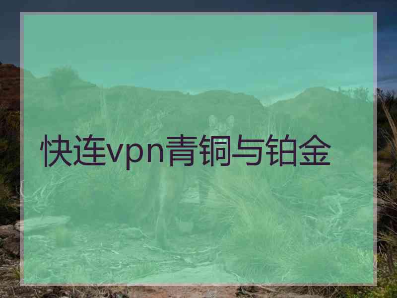 快连vpn青铜与铂金