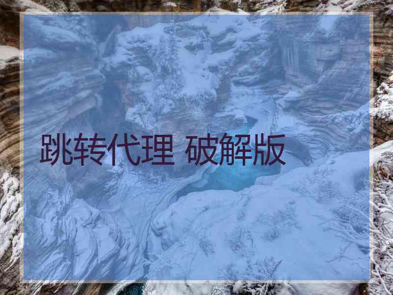 跳转代理 破解版