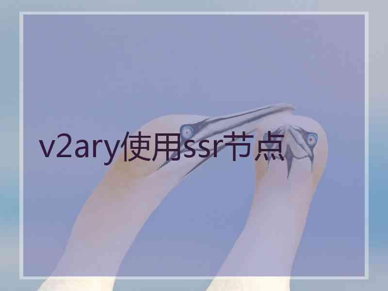 v2ary使用ssr节点