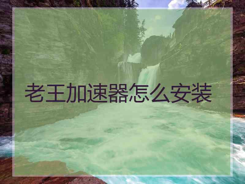 老王加速器怎么安装