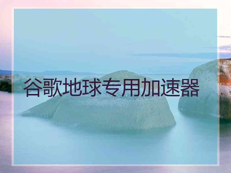 谷歌地球专用加速器