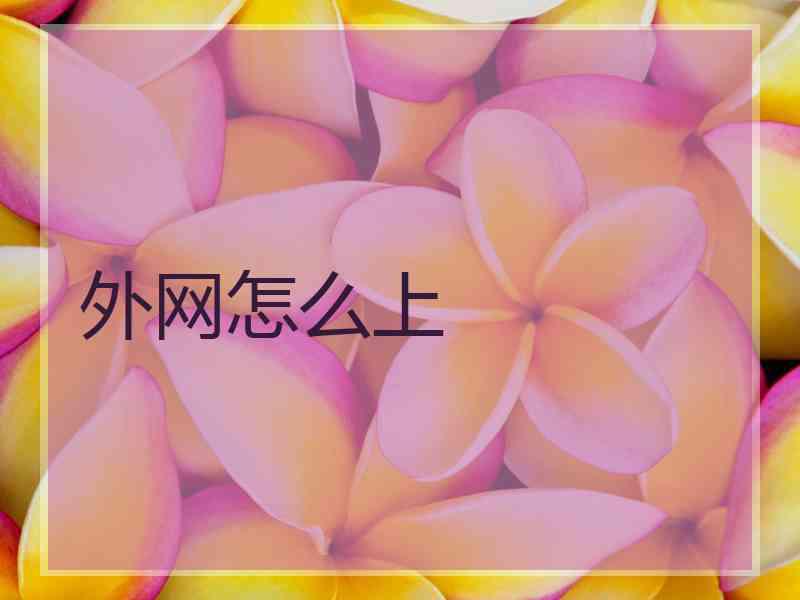 外网怎么上