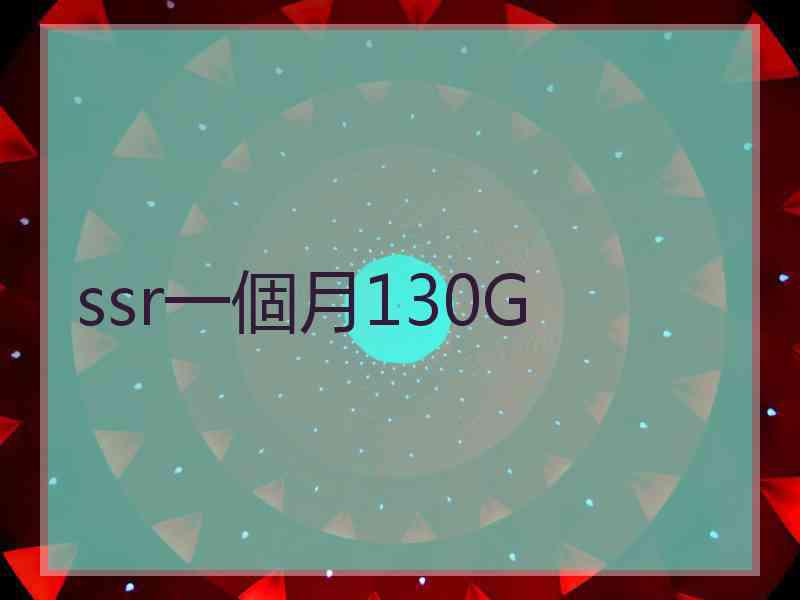 ssr一個月130G