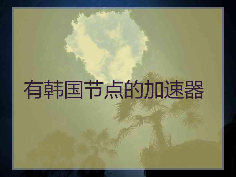 有韩国节点的加速器