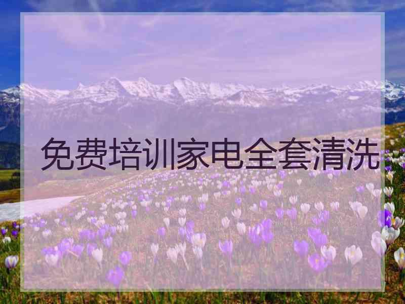 免费培训家电全套清洗