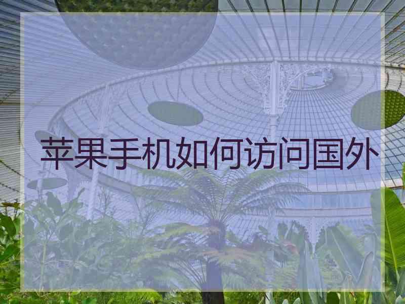 苹果手机如何访问国外