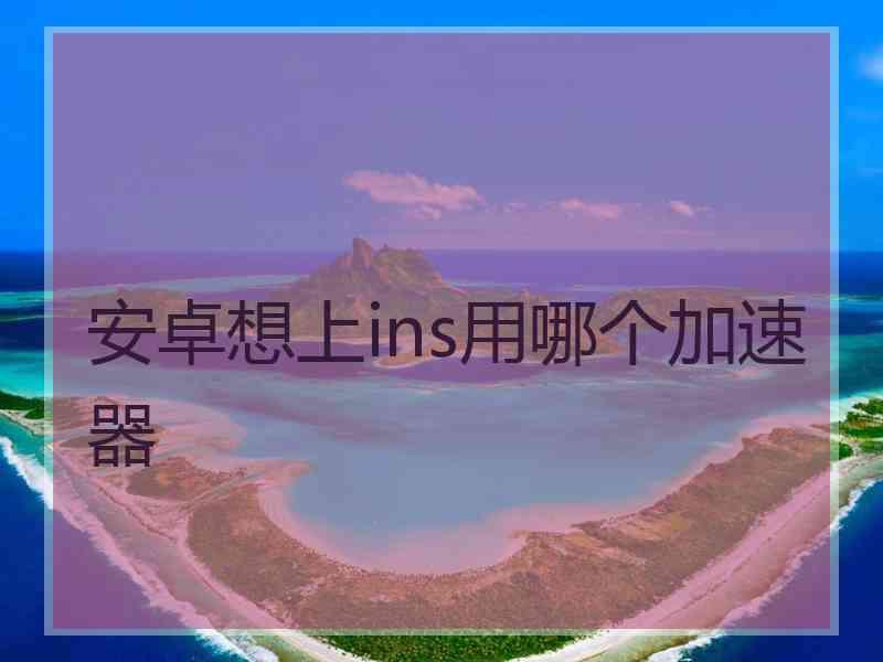 安卓想上ins用哪个加速器