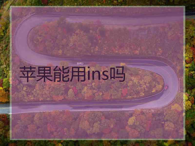 苹果能用ins吗