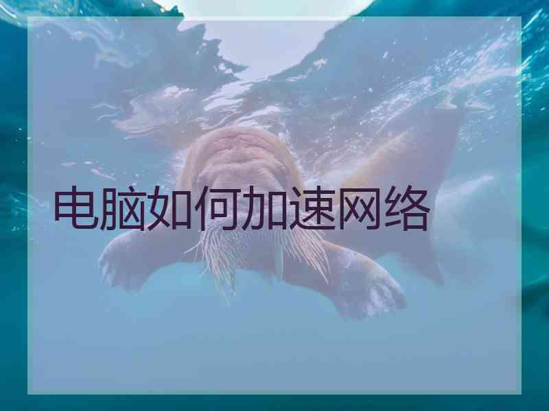 电脑如何加速网络