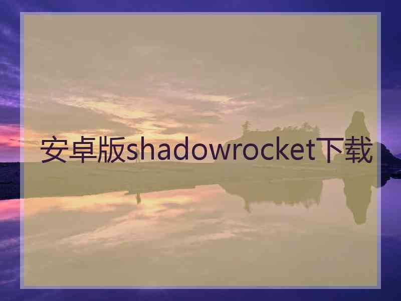 安卓版shadowrocket下载