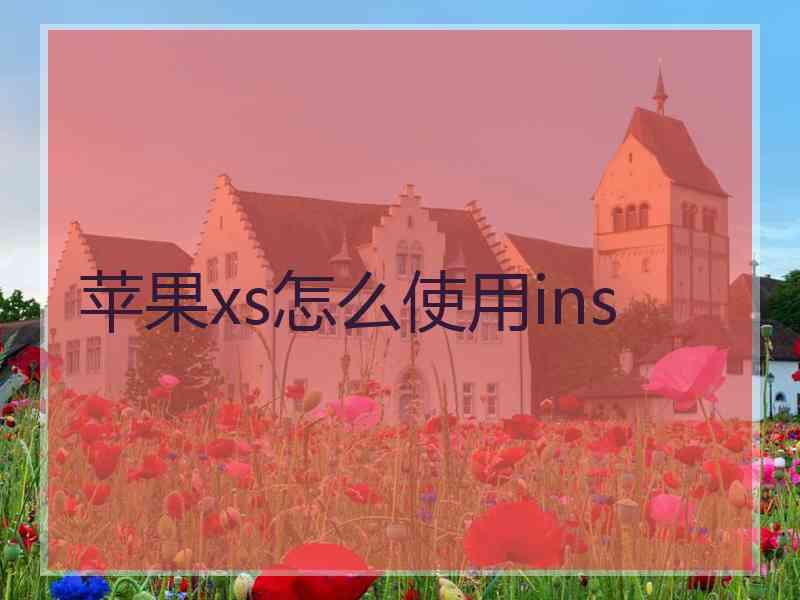 苹果xs怎么使用ins