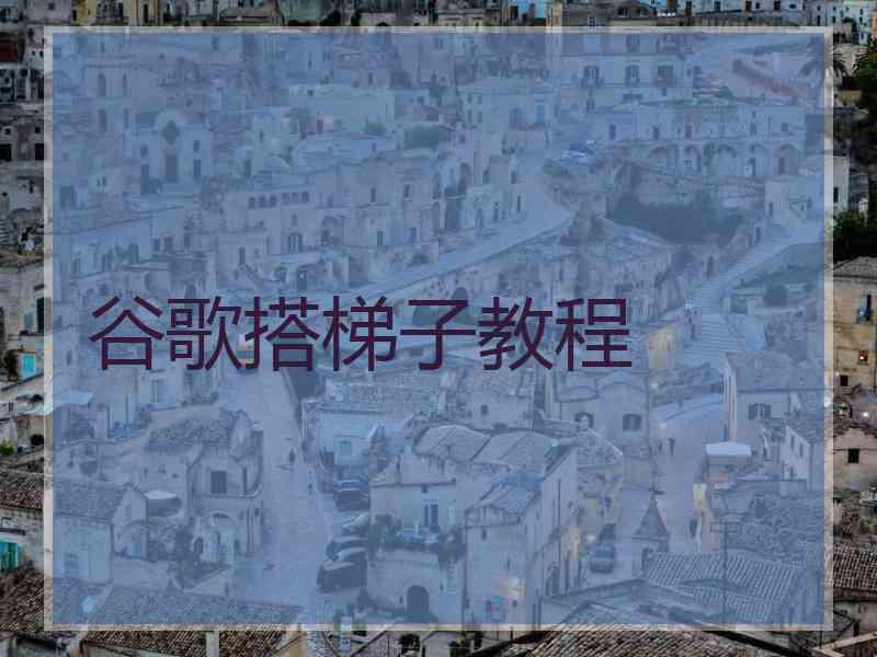 谷歌搭梯子教程