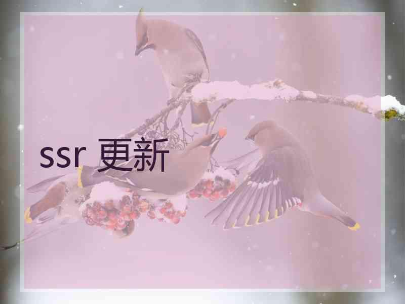 ssr 更新