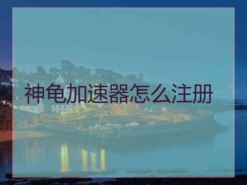 神龟加速器怎么注册