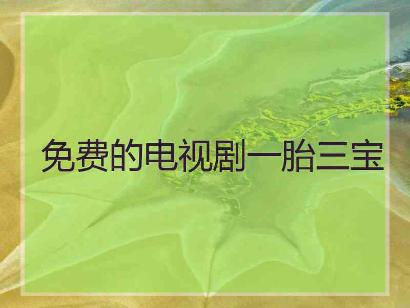 免费的电视剧一胎三宝