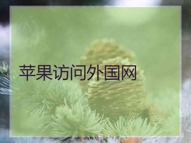 苹果访问外国网