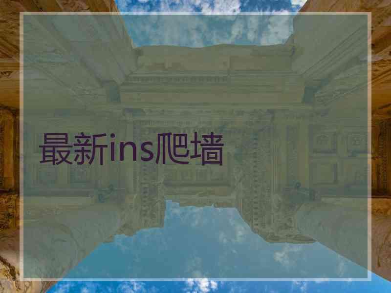 最新ins爬墙