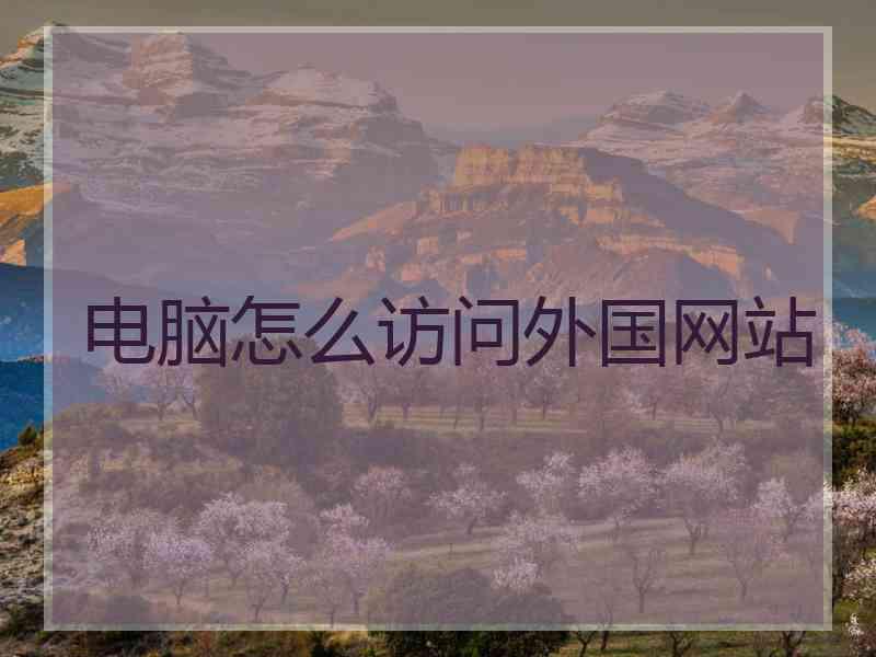 电脑怎么访问外国网站