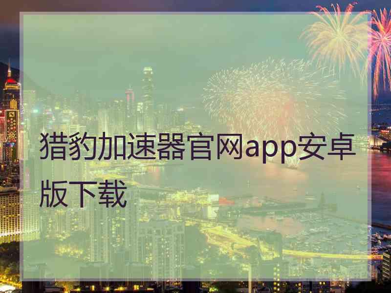 猎豹加速器官网app安卓版下载