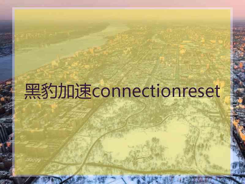 黑豹加速connectionreset