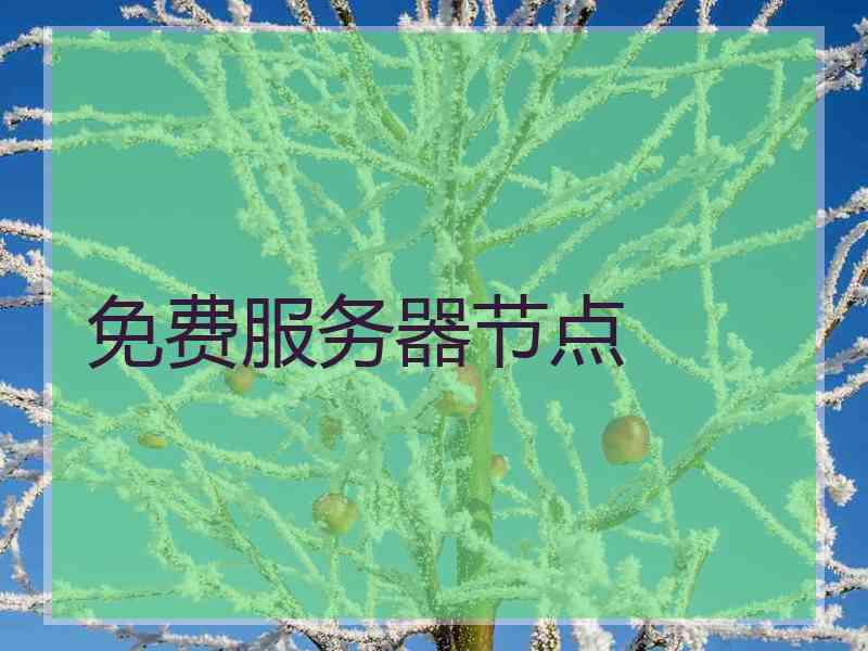 免费服务器节点