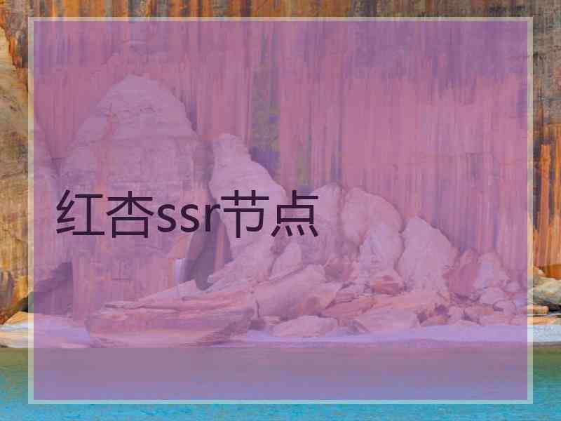 红杏ssr节点
