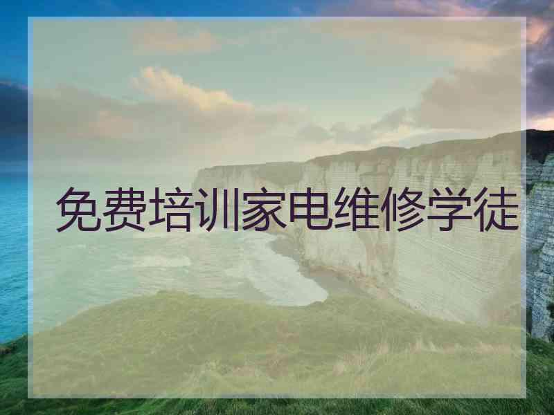 免费培训家电维修学徒