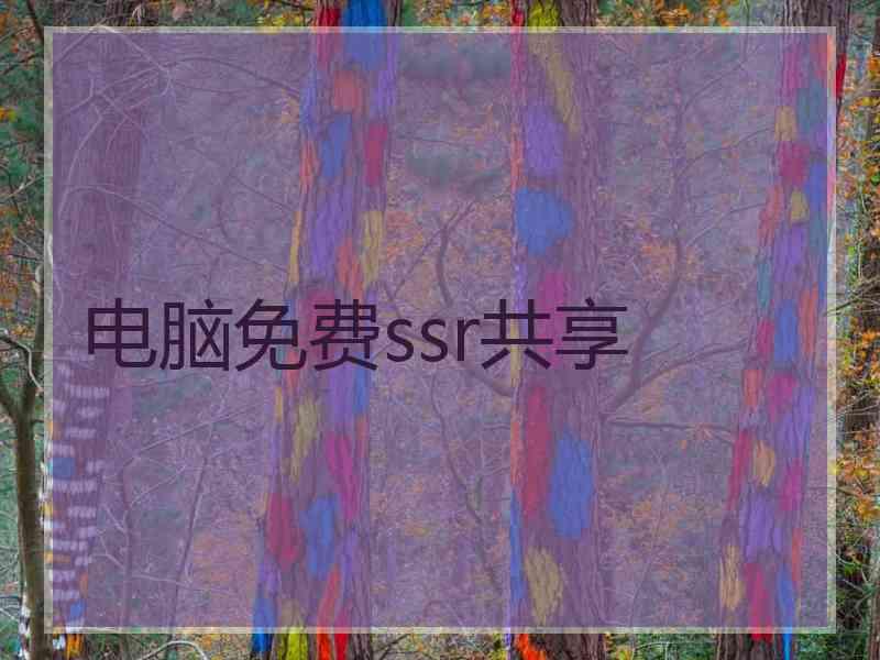 电脑免费ssr共享