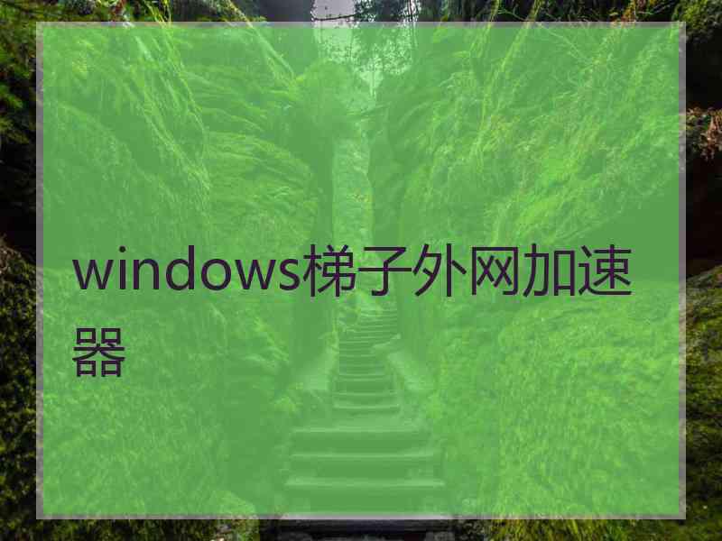 windows梯子外网加速器