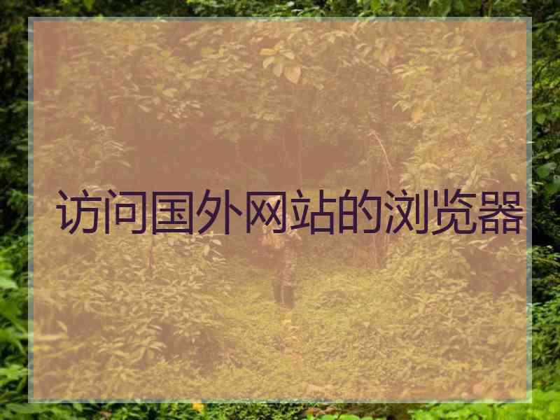 访问国外网站的浏览器