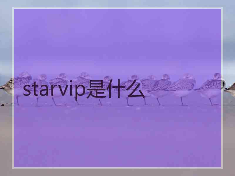 starvip是什么