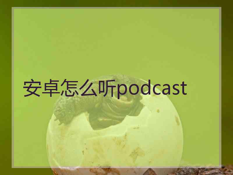 安卓怎么听podcast