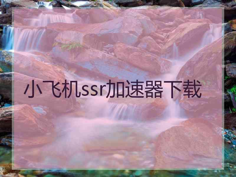 小飞机ssr加速器下载