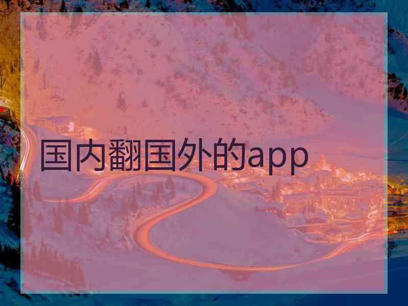 国内翻国外的app