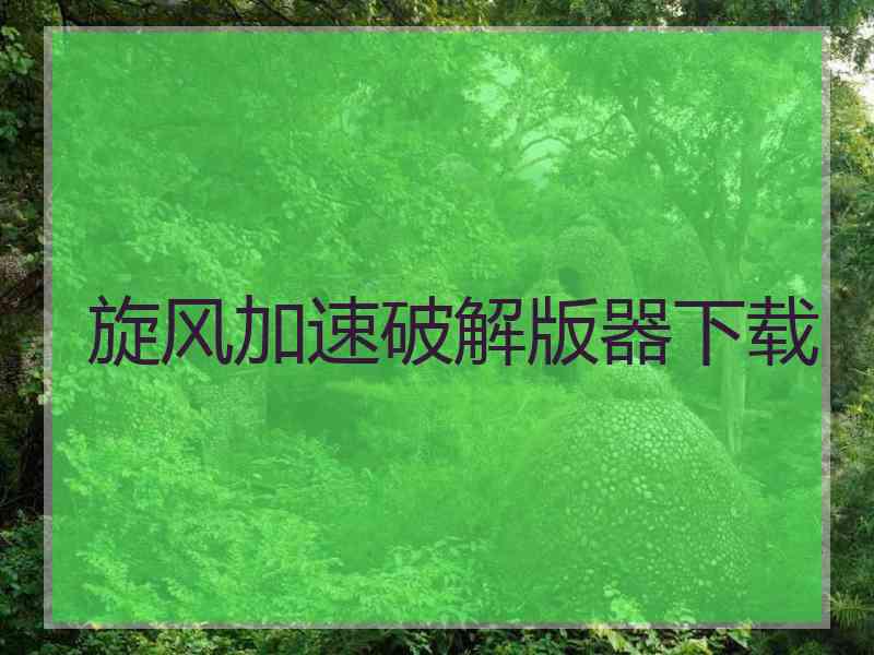 旋风加速破解版器下载