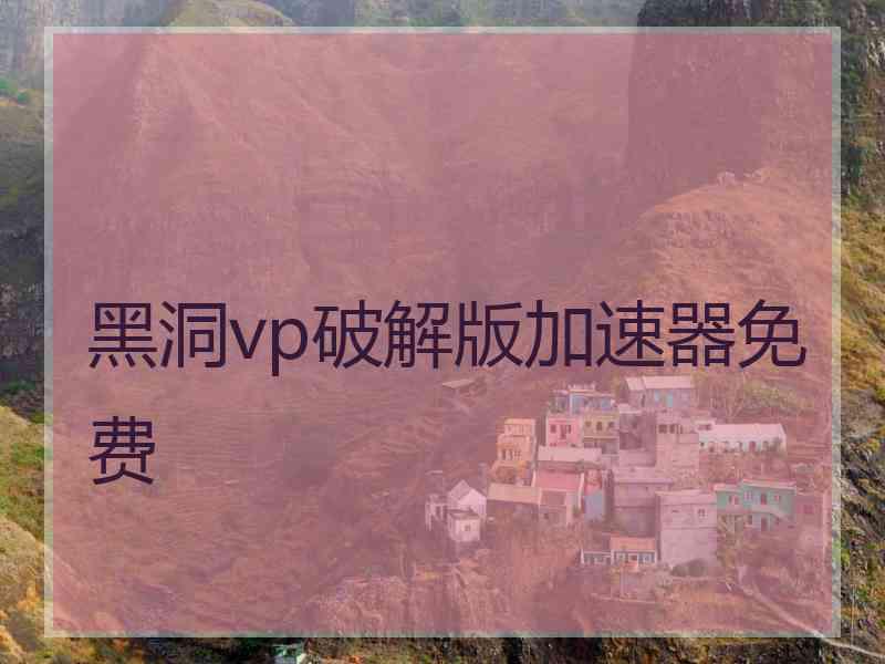 黑洞vp破解版加速器免费