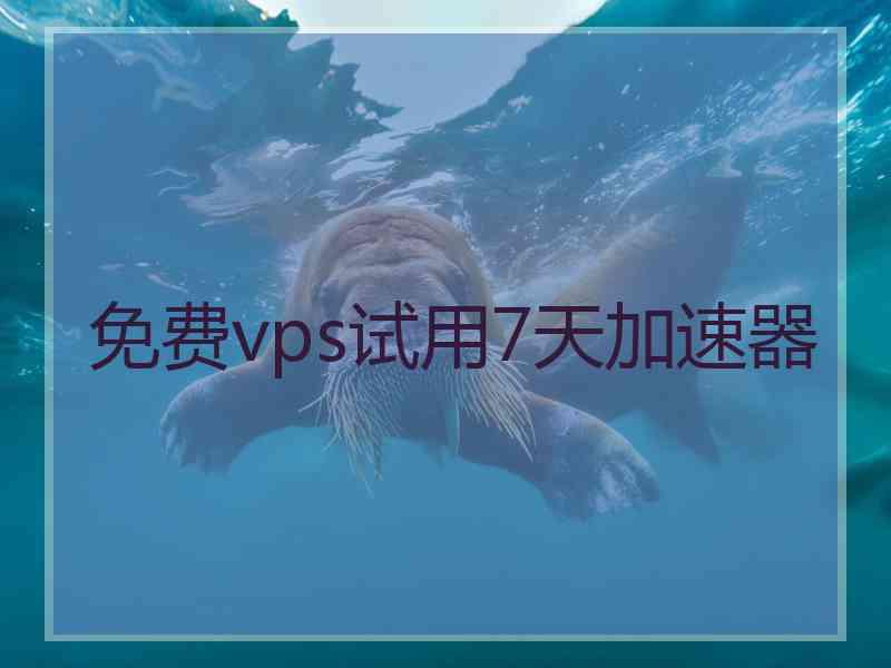 免费vps试用7天加速器