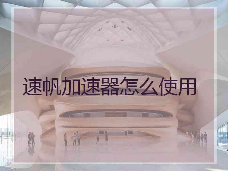 速帆加速器怎么使用